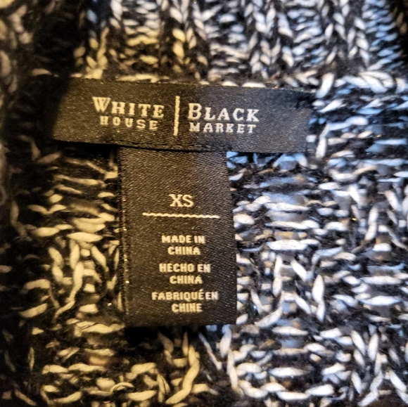 White House Black Market longline duster XS marled open cardigan short sleeve - Picture 4 of 6